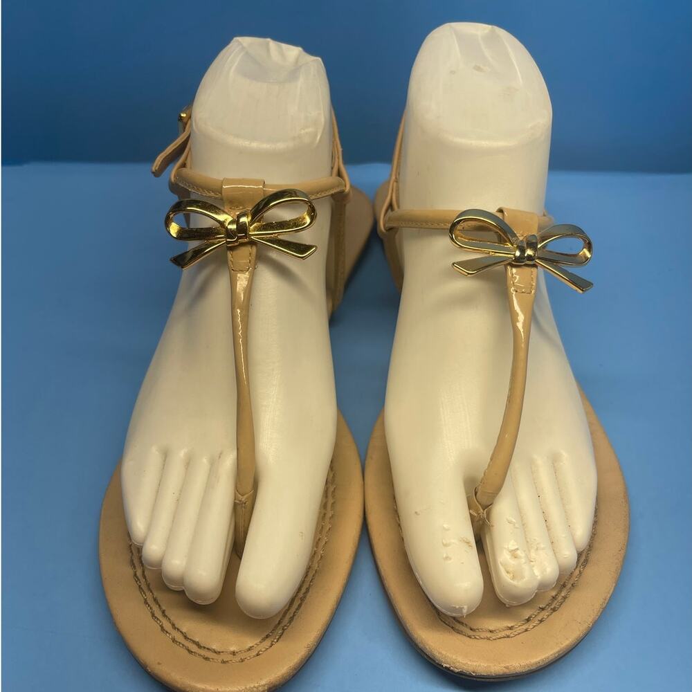 Kate Spade Thing Sandals Some Wear Shown Size 7 Beige - Picture 6 of 9